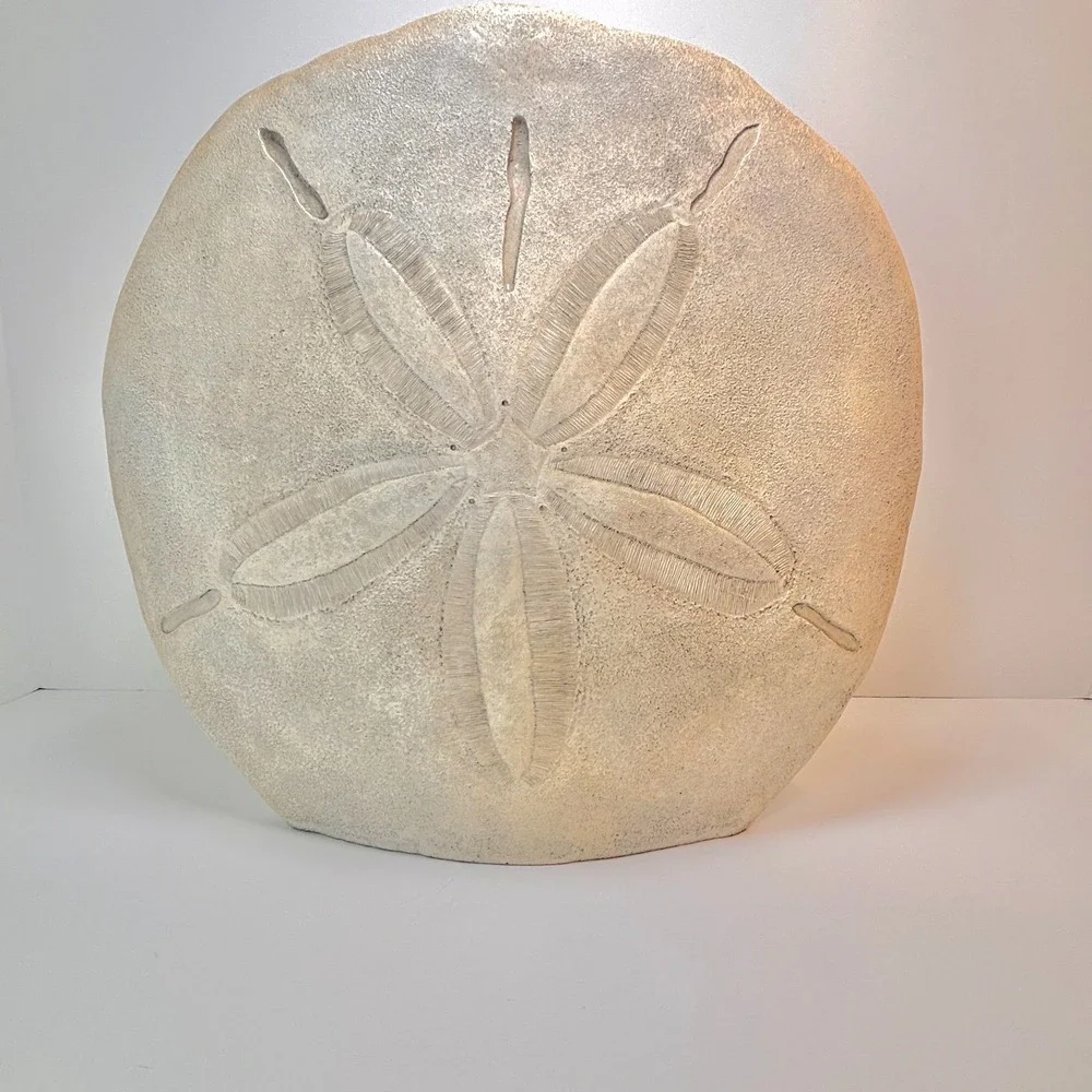 Large Decorative realistic Sand Dollar sculptural vase c2c design coastal decor